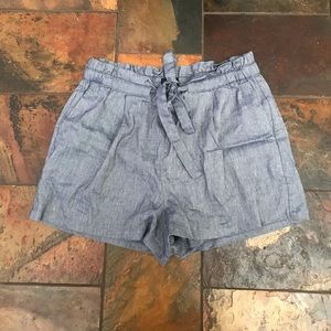 Express High Waisted Paperbag Shorts